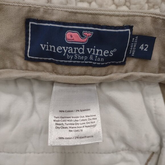 Vineyard Vines beige tan Cotton blend Breaker shorts mens size 42 - Picture 4 of 4